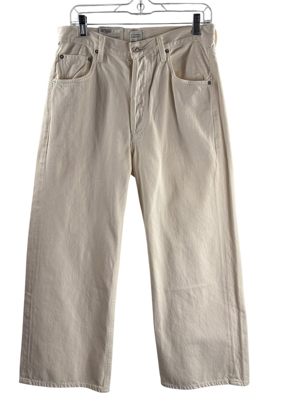 Citizens Of Humanity Cream Gaucho Wide-Leg Relaxed Jeans NWT $238
